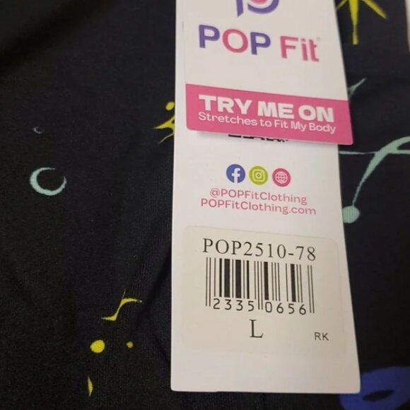 POP Fit 2-Pack Try Me On Leggings in Purple and Black Size Large NWT - Picture 9 of 11